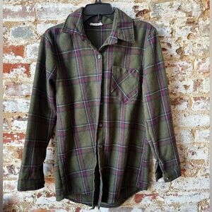 Olive Plaid Shacket